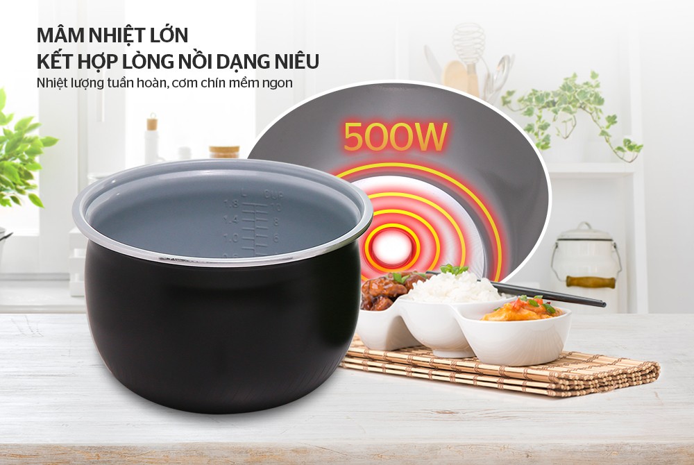 Nồi cơm điện 1.2L SUNHOUSE MAMA SHD8265G - Hàng chính hãng