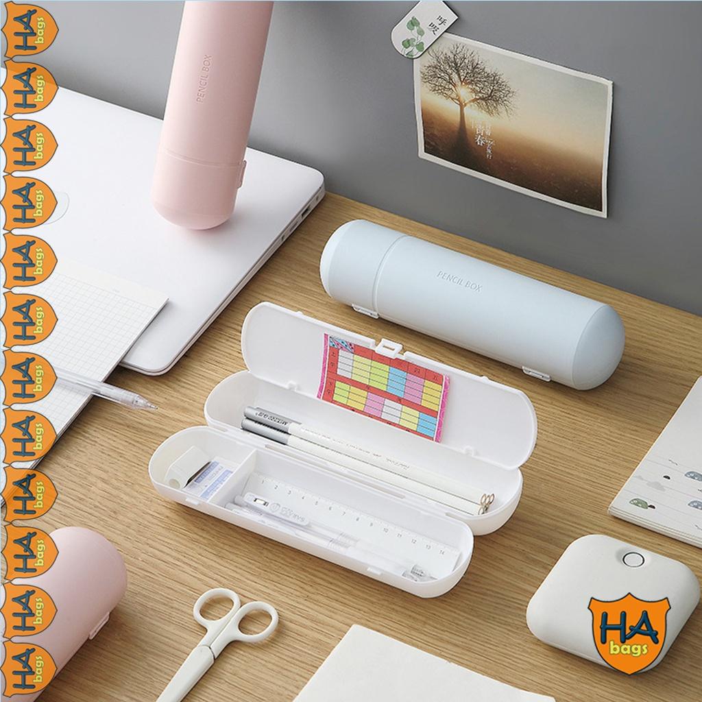 Hộp bút tròn nhiều ngăn chứa bút kích thước 22x6cm, dành cho học sinh, sinh viên, văn phòng HB1003