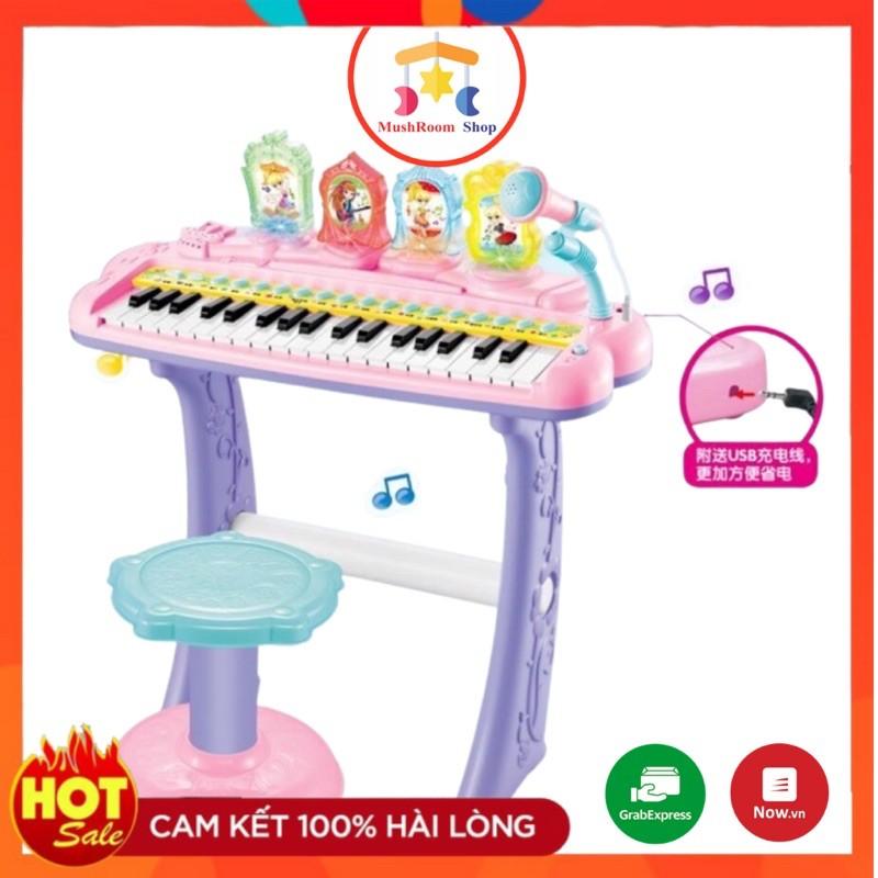 Đồ Chơi Đàn Piano Cao Cấp Có Ghế Ngồi Kèm Micro Chuẩn Âm Cho Bé