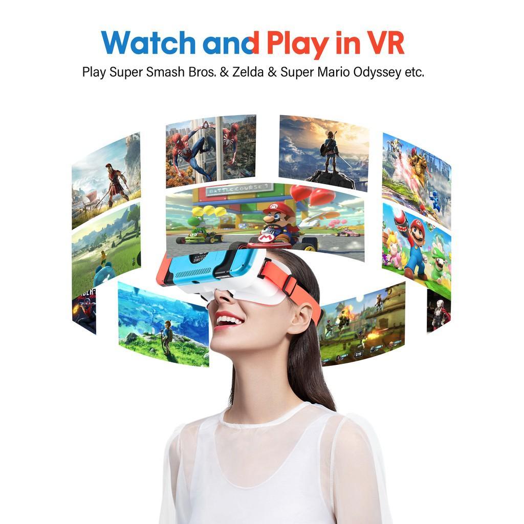 Kính VR chỉnh được 3D rảnh tay cho máy chơi game Nintendo Switch/NS OLED