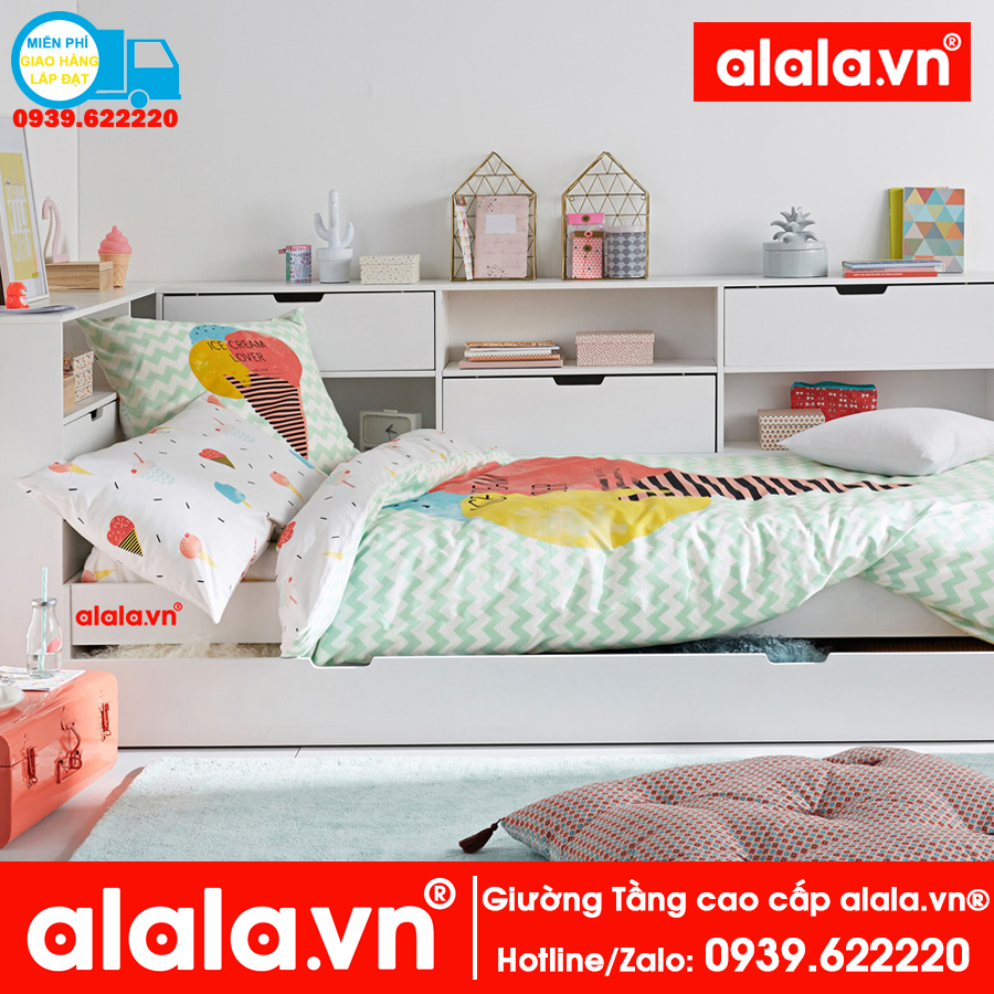 Giường tầng ALALA108 cao cấp - Thương hiệu alala.vn ( trên 1m, dưới 1m)