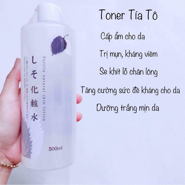 Nước Hoa Hồng chiết xuất tía tô Perrila Natural Skin Lotion Nhật Bản ( chai 500ml)