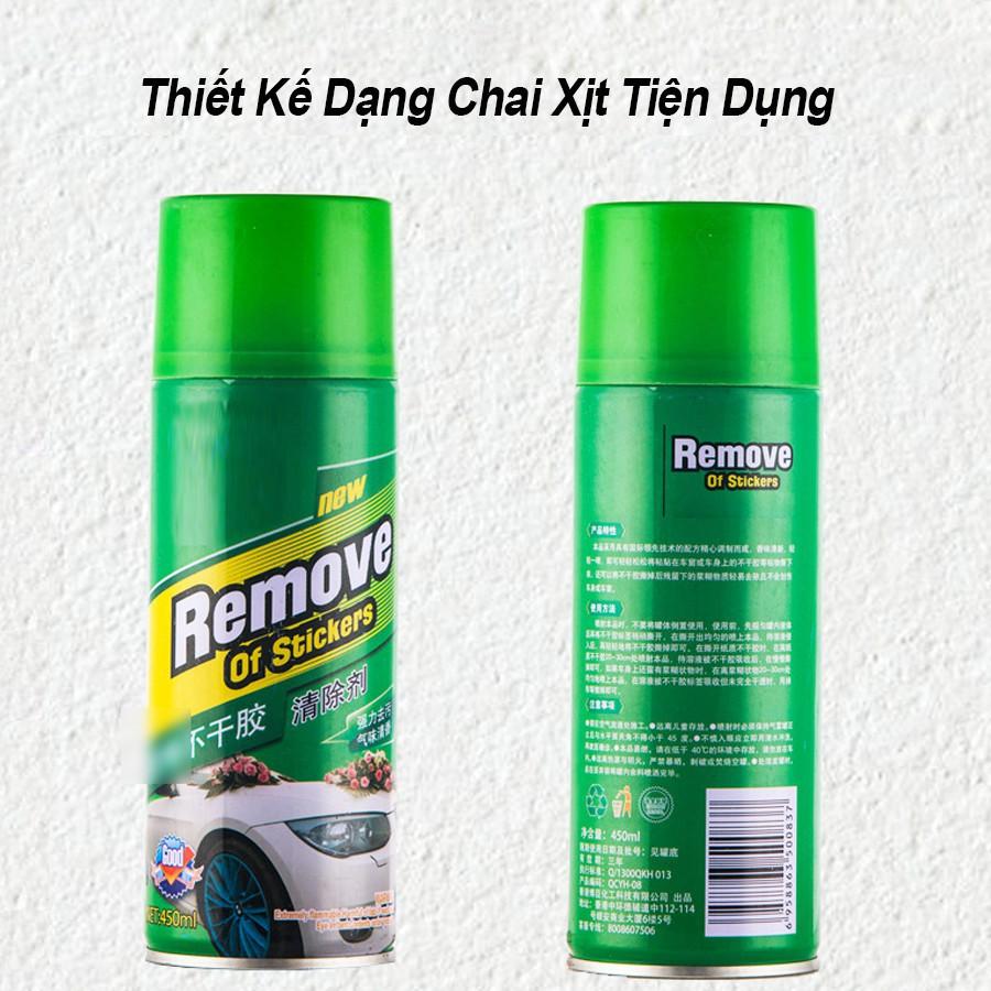 Chai xịt tẩy tẩy vết băng dính, nhựa đường bám trên ô tô, tẩy đa năng đồ nội thất 450ml