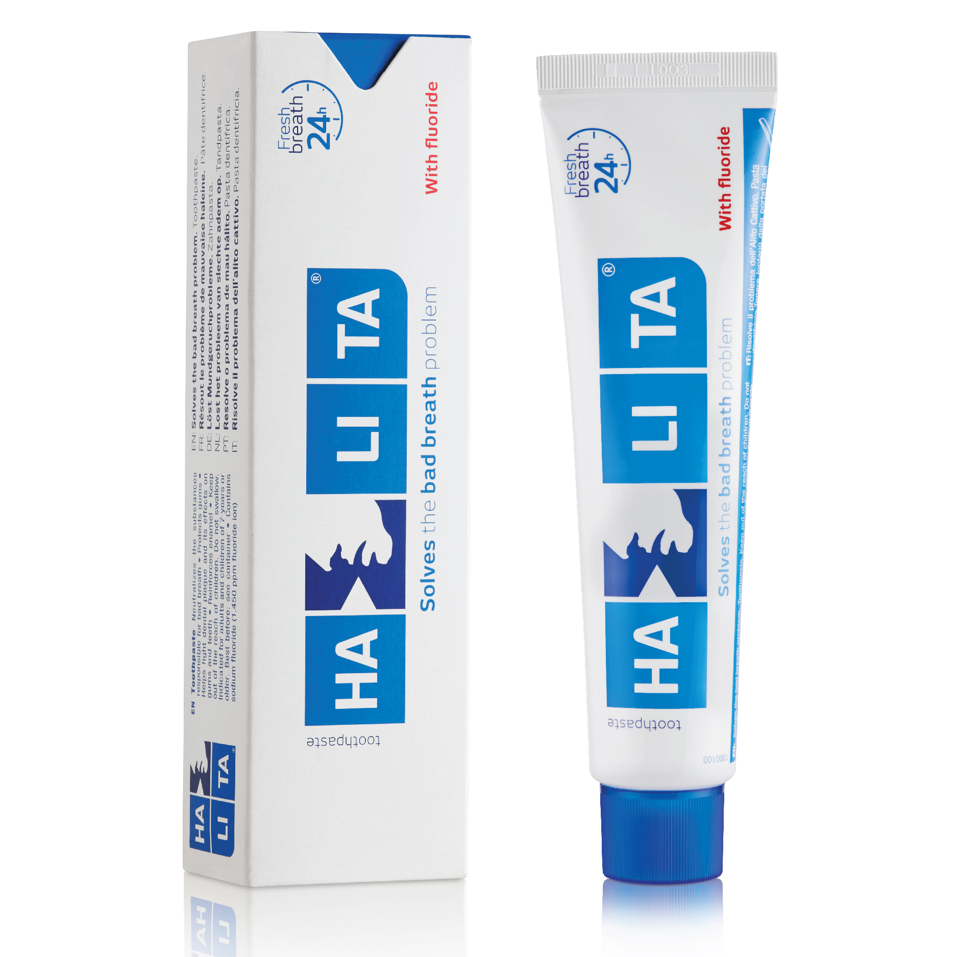 Halita Toothpaste With Fluoride Tuýp 75ml - Kem đánh răng chứa Flour loại trừ chứng hôi miệng hiệu quả