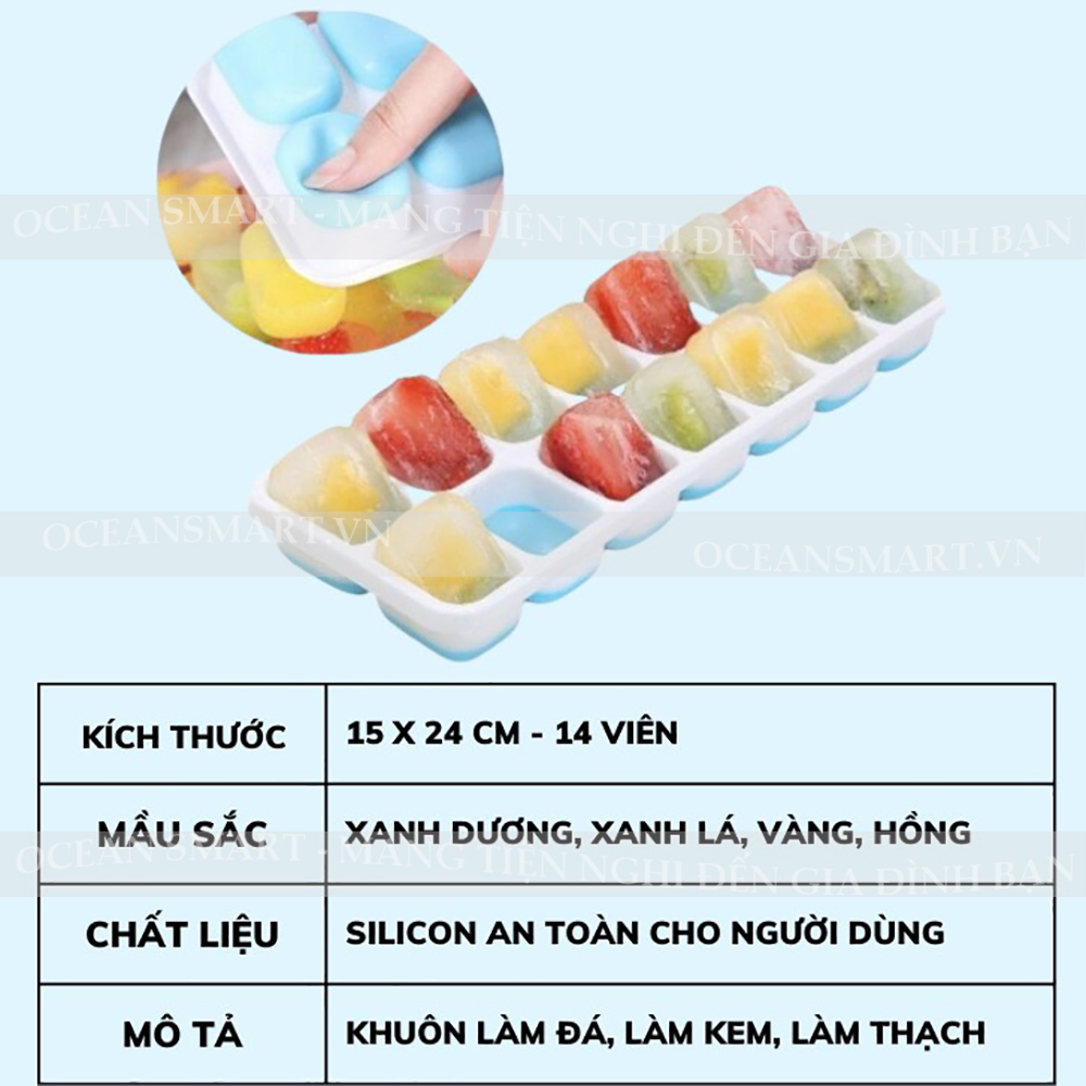 Khay Đá, Khay Làm Đá Silicon - OS10007