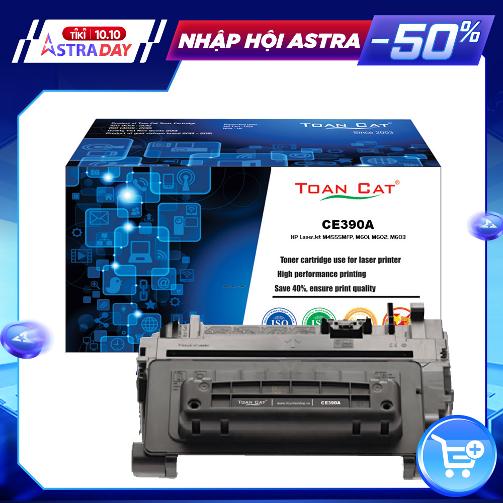 Hộp mực in Toàn Cát - CE390A dùng cho máy in HP LaserJet M4555MFP, M601, M602, M603 printer series - HÀNG CHÍNH HÃNG