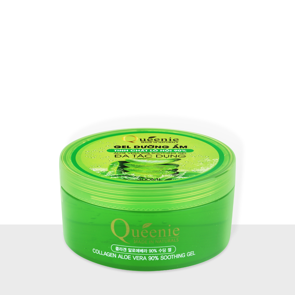 GEL DƯỠNG ẨM 90% TINH CHẤT LÔ HỘI BỔ SUNG COLLAGEN QUEENIE 300ML - MỸ PHẨM HÀN QUỐC