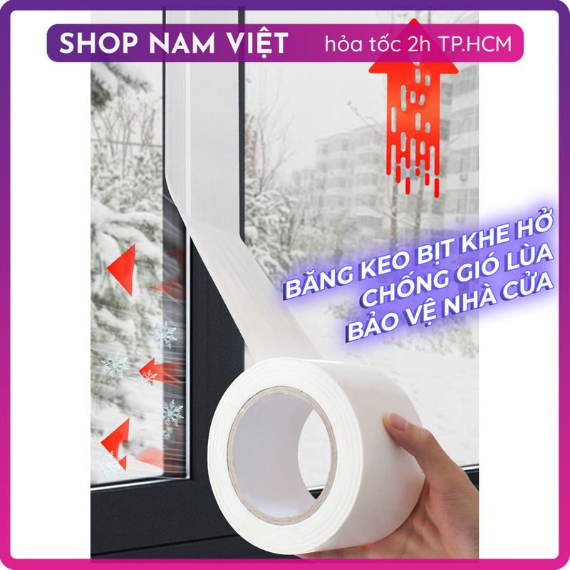 Băng Keo Bịt Kín Khe Cửa Sổ Chống Gió Lùa