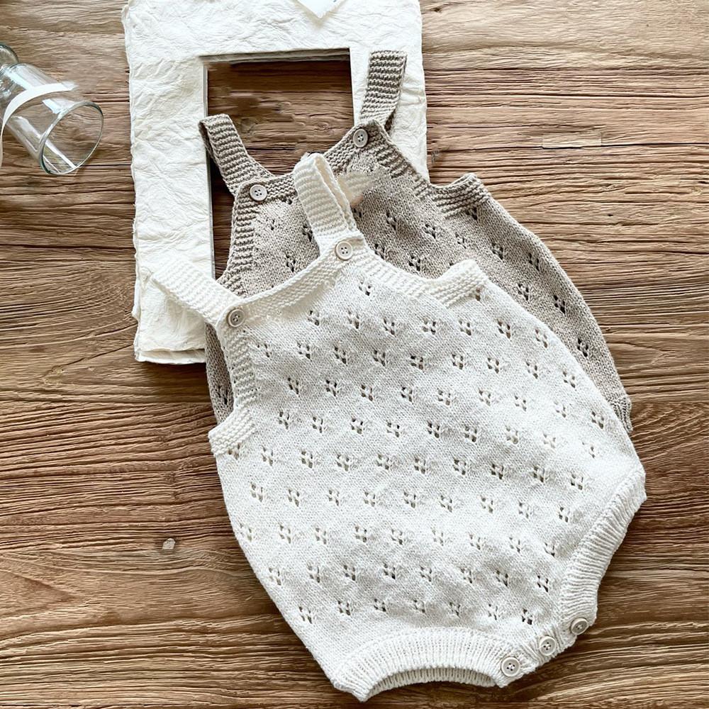 Mùa Thu Năm 2021 Tập Đi Cho Bé Jumpsuit Công Chúa Thêu Trẻ Sơ Sinh Bé Gái Romper Áo Liền Quần Tay Dài Dệt Kim Quần Áo Cotton Dành Cho Bé Gái