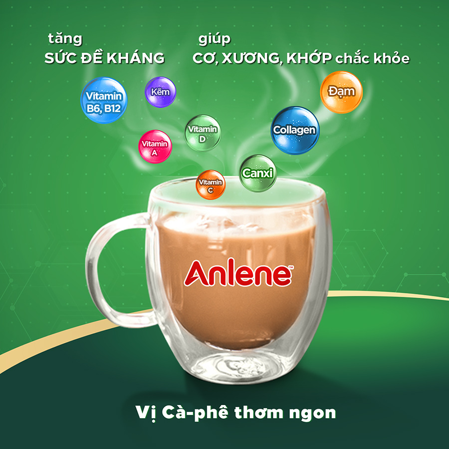 Combo 2 Sữa Bột Anlene Gold 3X vị Cà phê (Hộp giấy 280g)