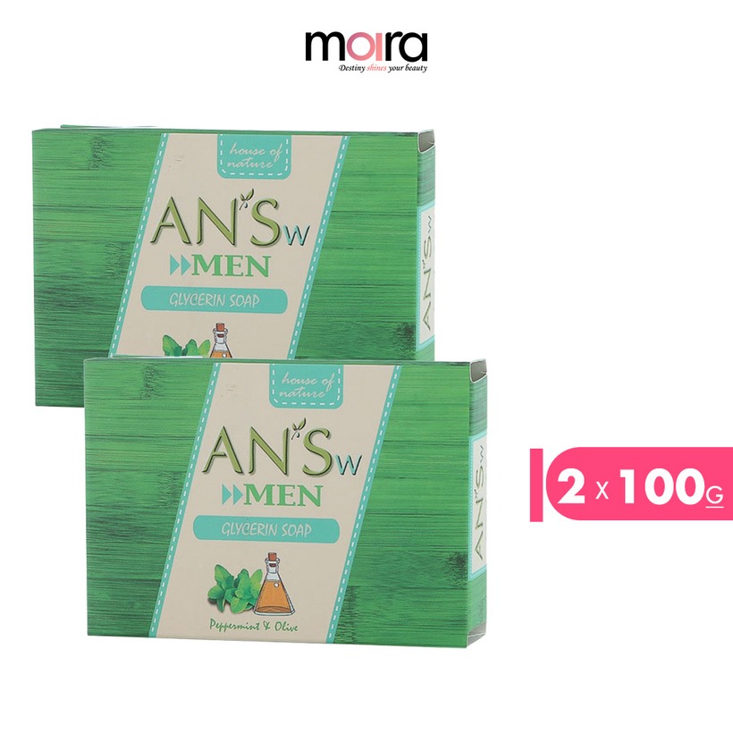 Combo 2 Xà phòng thiên nhiên AN’Sw Bạc Hà [Men] và Dầu Olive 100g