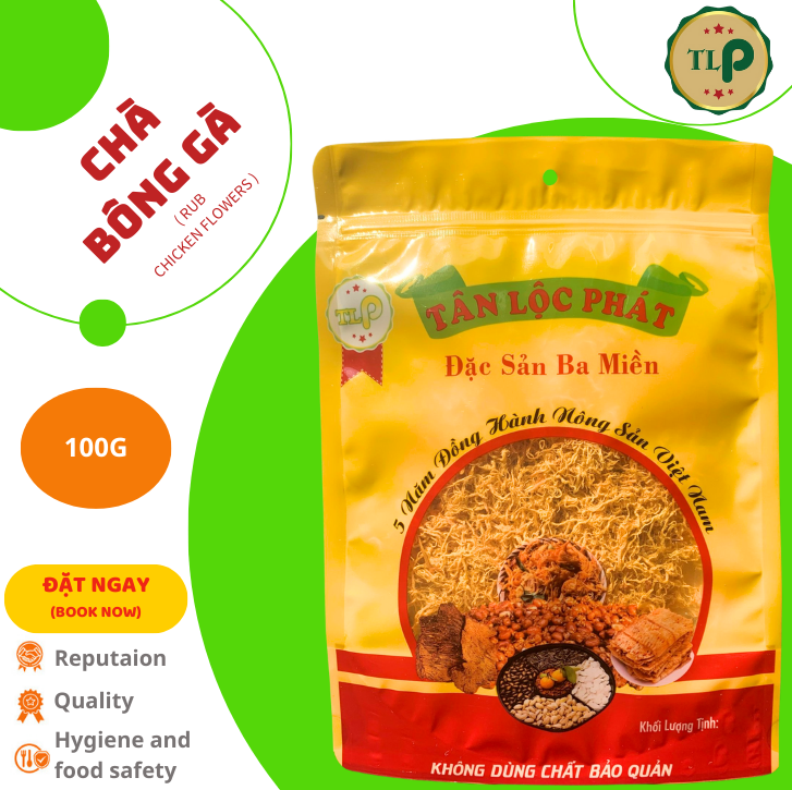 CHÀ BÔNG GÀ TÂN LỘC PHÁT - BỊCH 100G
