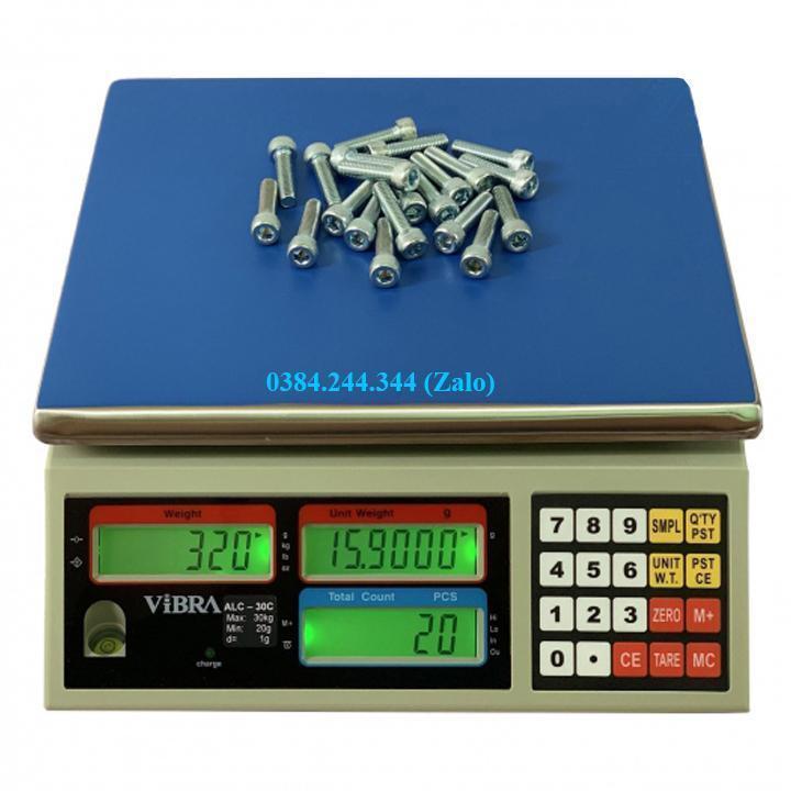 Bộ sản phẩm cân điện tử đếm ALC 30kg/1g và máy in bill hoặc tem dán LP50, in thông tin theo dõi, bán hàng