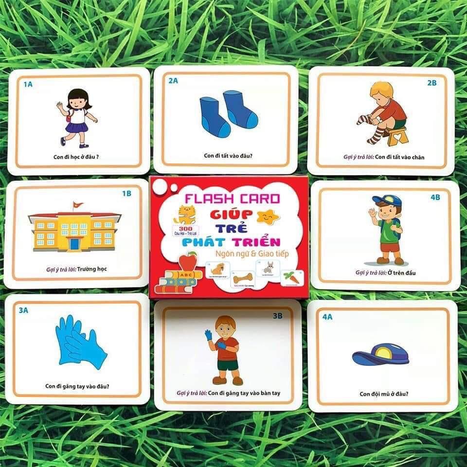 Bộ thẻ flashcards giúp trẻ phát triển ngôn ngữ và giao tiếp
