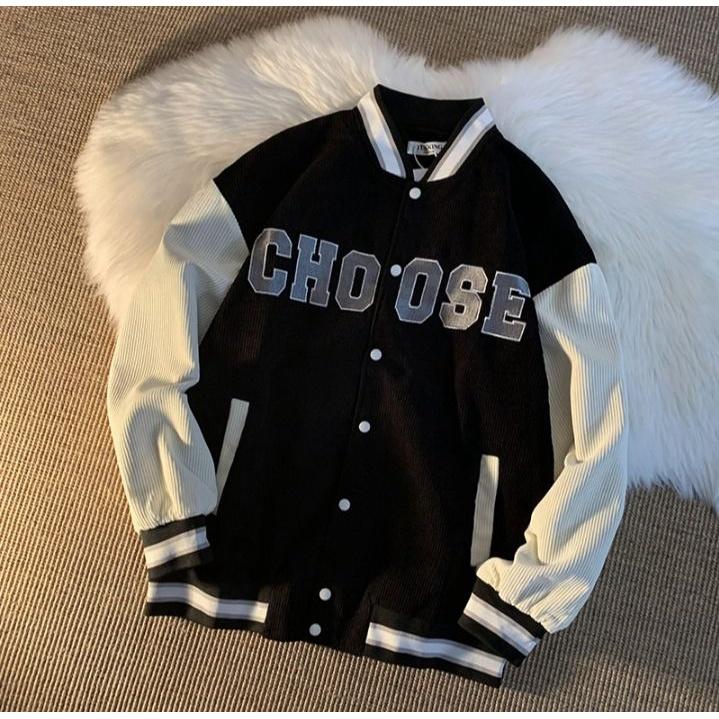 Áo Khoác Bomber Vải Nhung Form Rộng Freesize 40-70Kg Chooose Akn20