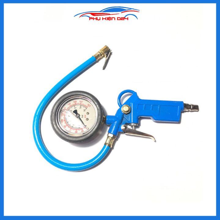 Tay bơm lốp xe có đồng hồ đo bằng Dầu Teng Hui tay cầm dạng súng