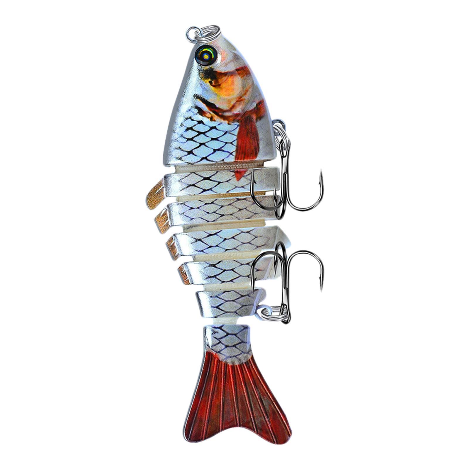 3.9inch Fishing Lures Bass Lures Crankbait Hard Lure Artificial Fish Multi Jointed Swim Baits for Yellow Perch, Fishing Gift ,Bass ,Black Fish