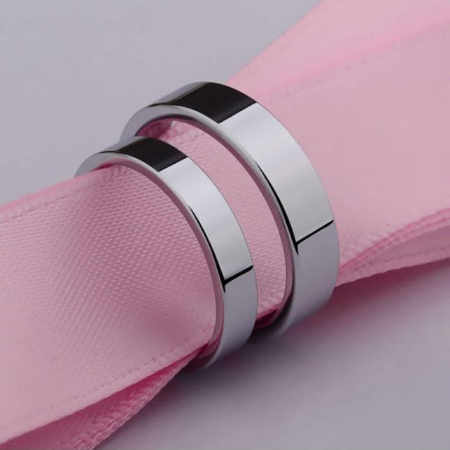 Nhẫn cặp tình nhân inox trơn đen NC132