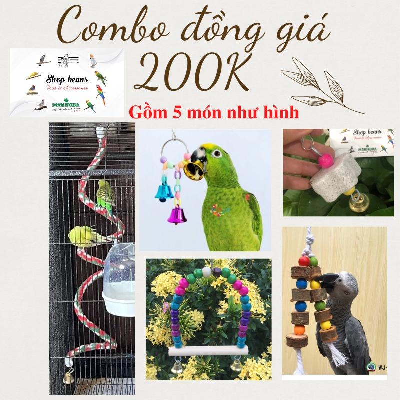 Combo đồng giá 200k đồ chơi cho vẹt