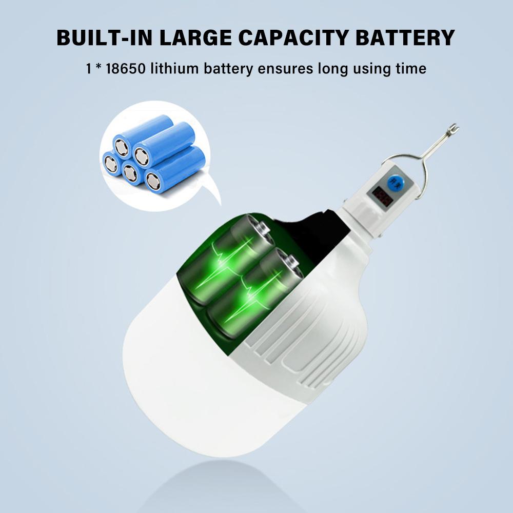 Đèn LED di động USB cung cấp năng lượng khẩn cấp, không thấm nước, 3 chế độ ánh sáng và có móc treo