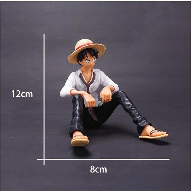 Mô Hình Luffy Mặc Áo Sơ Mi Trắng, Đỏ, Nhân Vật OnePiece Truyện Tranh Đảo Hải Tặc, Cao 12cm - Mô Hình Trang Trí