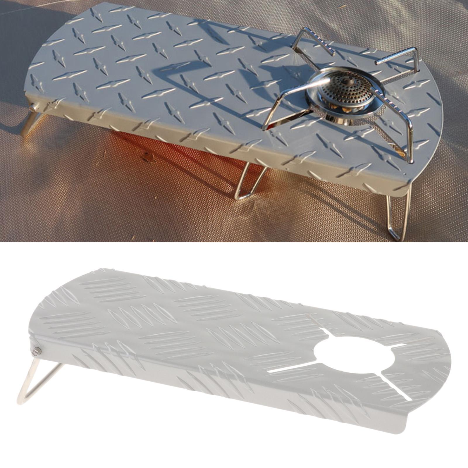 Portable Camping Table, Aluminum Alloy Folding Split Gas Stove Stand Holder Desk with Storage Bag for Picnic, Beach Dining &amp; Cooking, Easy to Clean