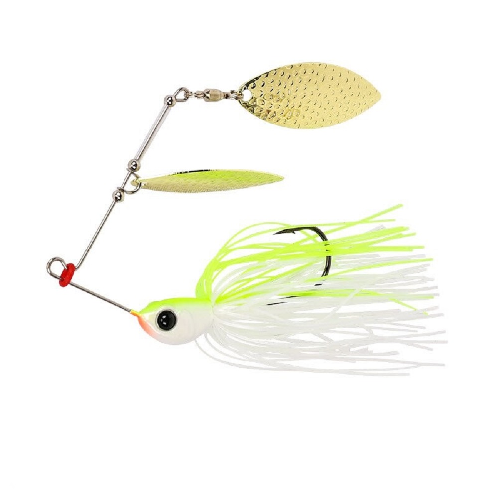 Mồi lure spinner có 2 thìa nặng 12gam, mồi cá giả câu rê cá lóc bông lóc đồng cá quả cá sộp siêu nhạyf