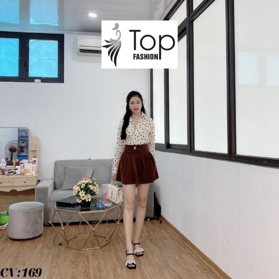 Chân Váy Nhung Xòe Bồng,Chân Váy Nhung Kiểu Dáng Xòe Cạp Đính Cao Cấp , Có Quần Đùi Bên Trong Co Dãn 4 Chiều