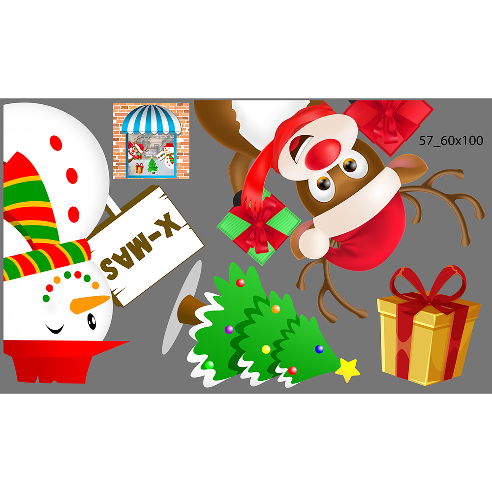 Decal trang trí giáng sinh combo số 12
