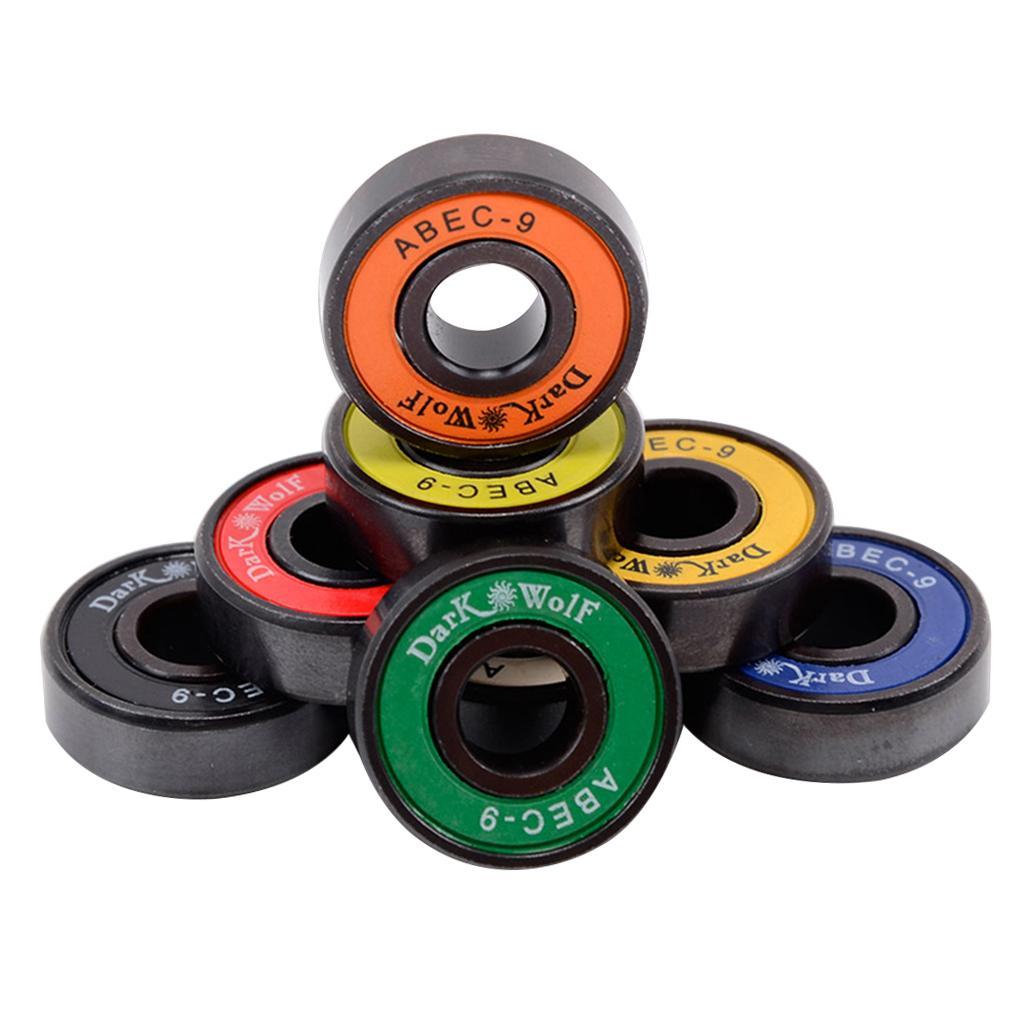 8 Packs 22mm Standard Steel Bearings for Skateboard/Scooter/Roller Skates