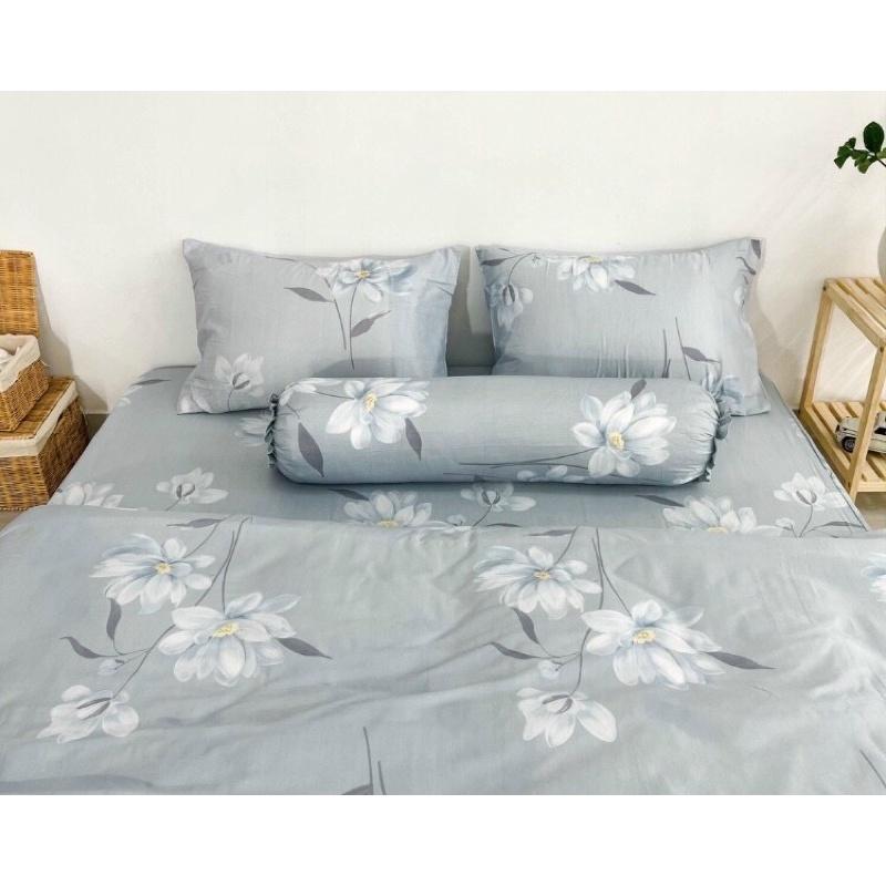 Bộ tencel 2mx2m2 ga gối cao cấp SIÊU MÁT MÈM MỊN ôm dây khoá - nệm 5-27cm