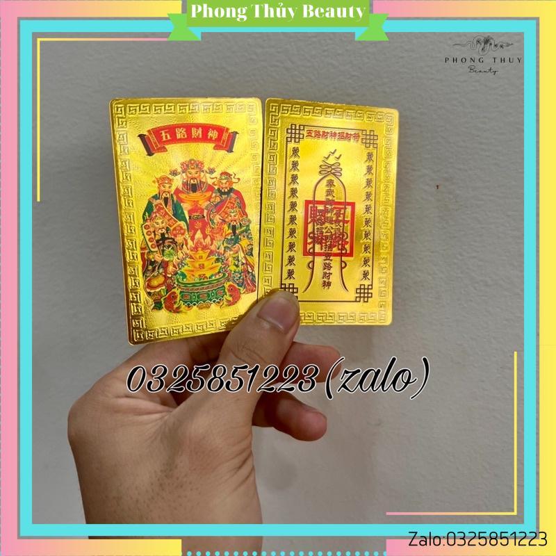 Kim Bài Ngũ Lộ Thần Tài Plastic