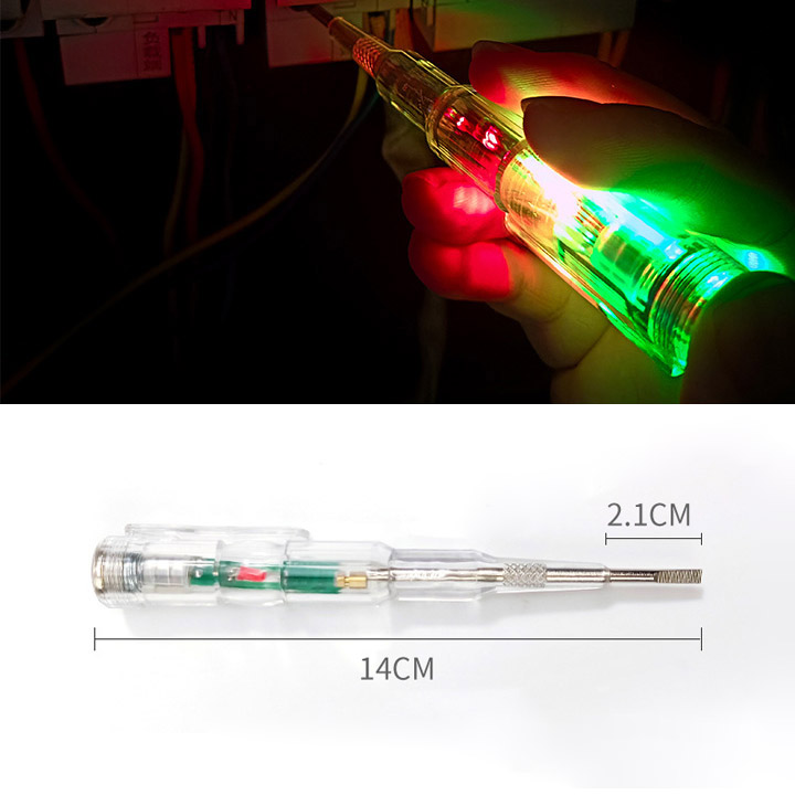 Bút thử điện thông minh thế hệ mới, loại 2 đèn xanh đỏ và âm thanh, kiểm tra dây điện đứt ngầm, đo thông mạch