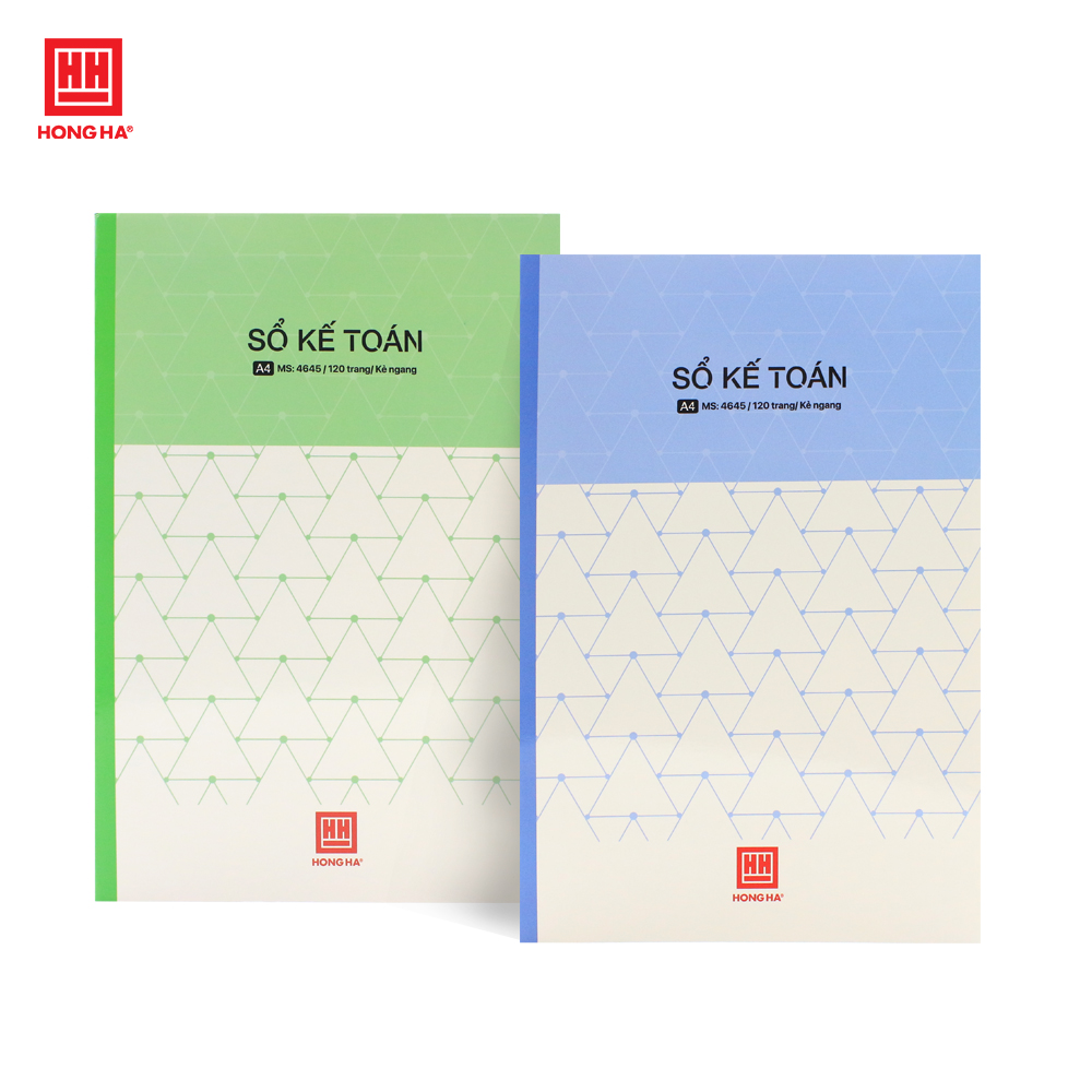 Sổ kế toán kẻ ngang A4, sổ giáo án 120 trang Hồng Hà định lượng 58gsm - 4645