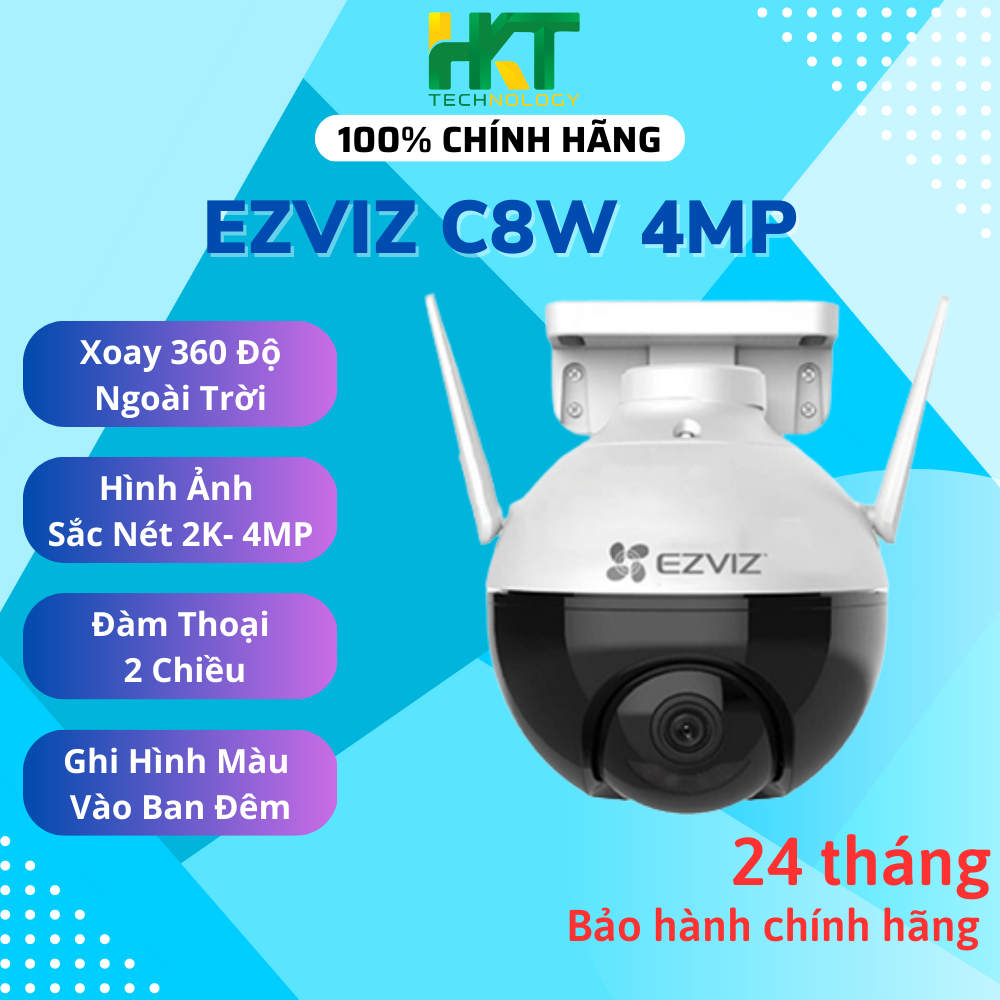 Camera Wifi Ezviz C8W 4MP 2K, Đàm Thoại 2 Chiều, Màu Ban Đêm - Hàng chính hãng