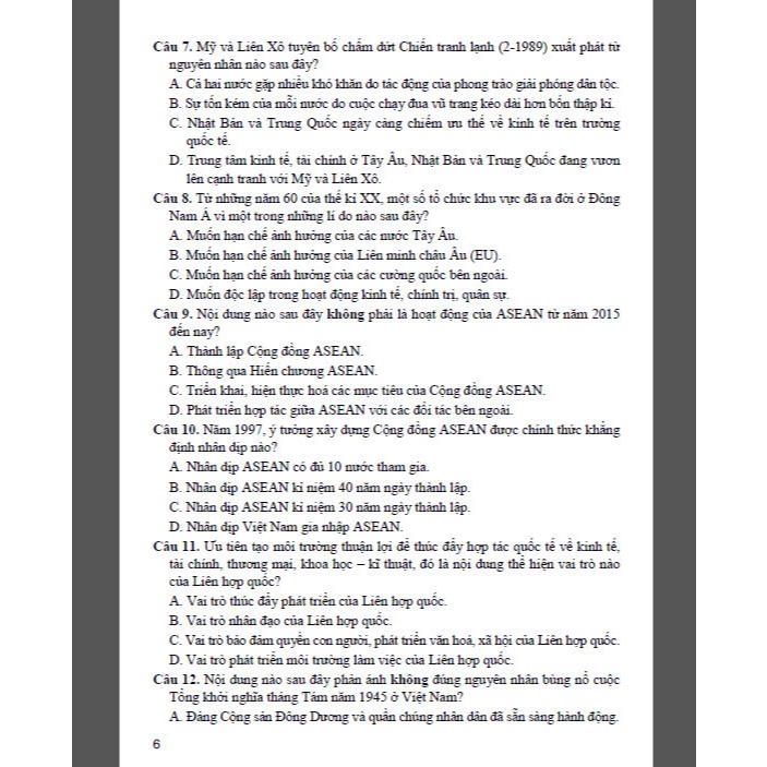 Sách - Bộ đề trắc nghiệm lịch sử 12 ôn thi THPT 12 (dùng chung các bộ sgk hiện hành) - HA