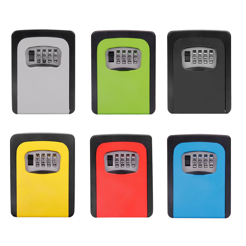 Outdoor Security Key Storage Lock Box Case Wall Mount Holder Password Red