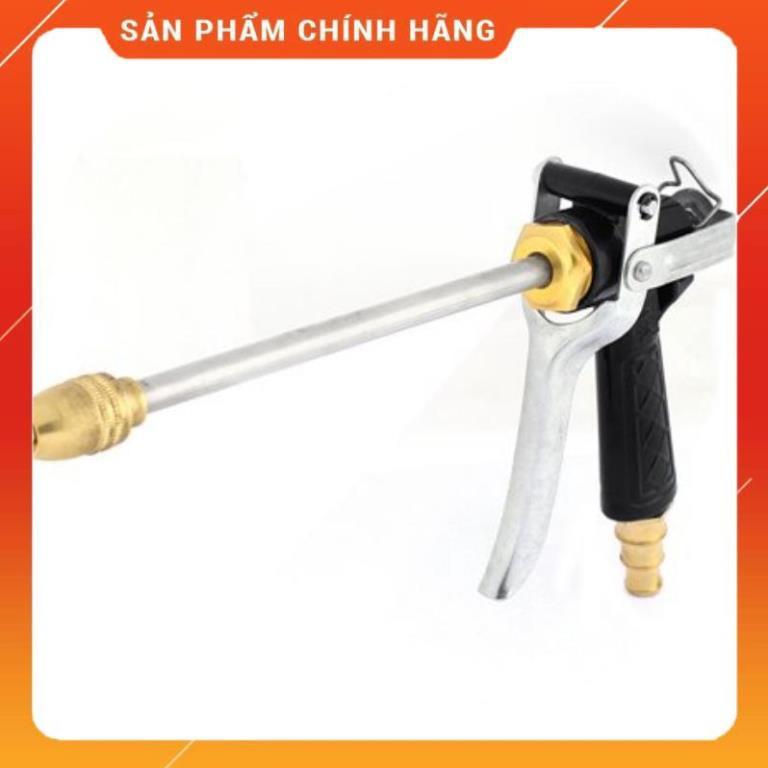 ️ Bộ dây vòi xịt nước rửa xe, tưới cây , tăng áp 3 lần, loại 7m, 10m 206318 đầu đồng,đai,nối nhựa đen