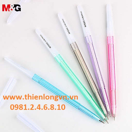 Combo 5 bút bi mực thơm M&G - ABP12530 màu xanh ngòi 0.5mm