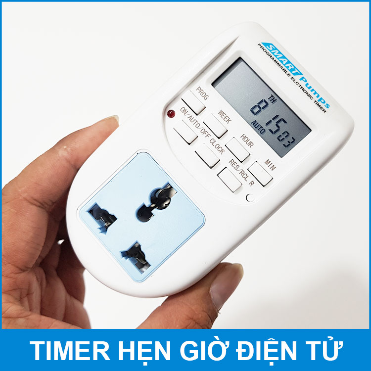 Ổ cắm hẹn giờ lập trình điện tử AL-06 chịu tải 10A 2200W 16 chương trình Smartpumps
