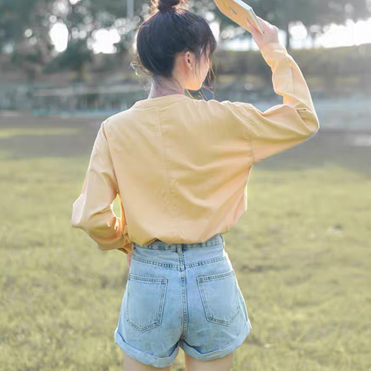 Áo sơ mi nữ cổ tầu form rộng chất đũi mềm mát ArcticHunter, thời trang phong cách trẻ