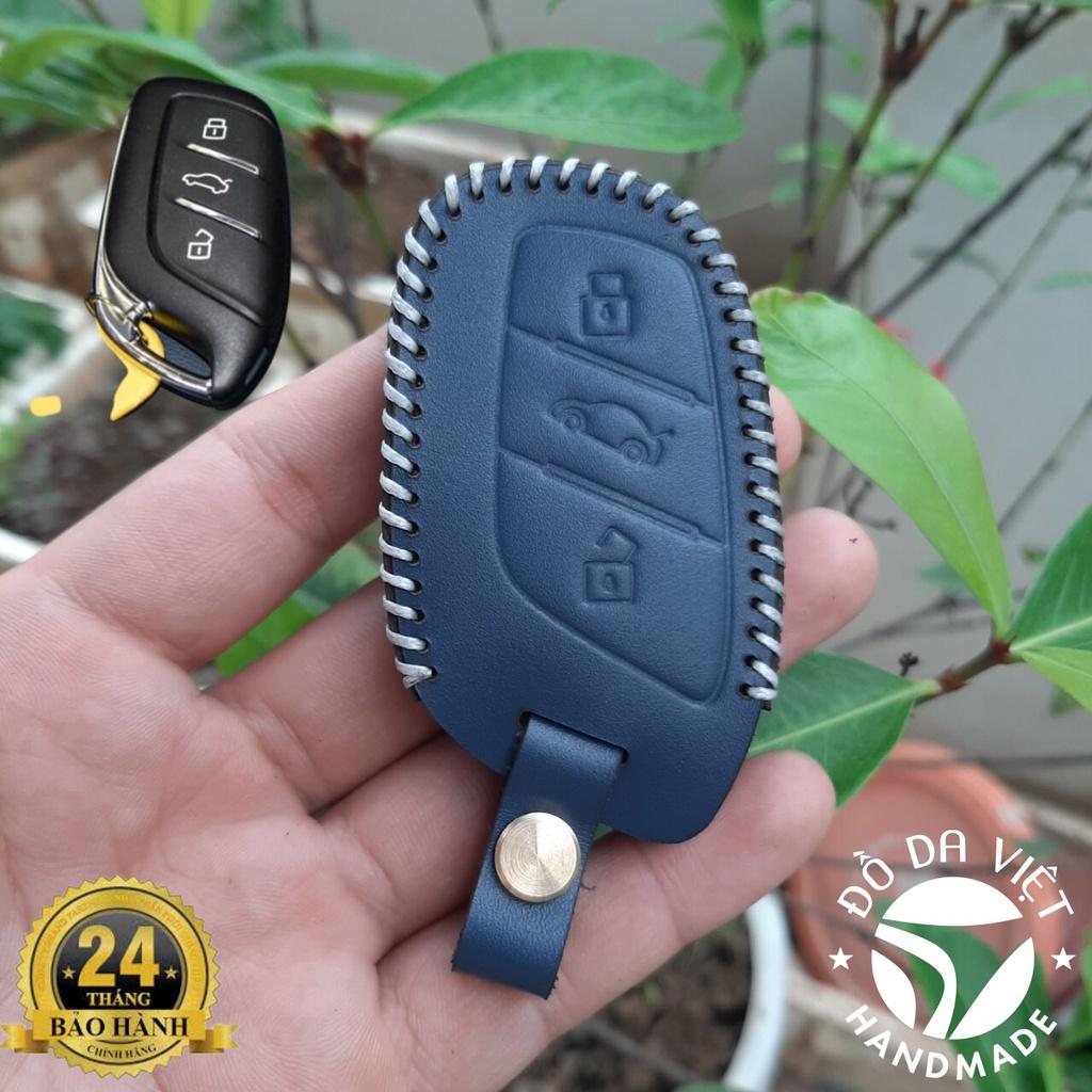 Bao Da Khoá MG ZS. Chìa thông minh 3 nút. Da bò nhập khẩu. Khắc tên và sdt chủ xe.