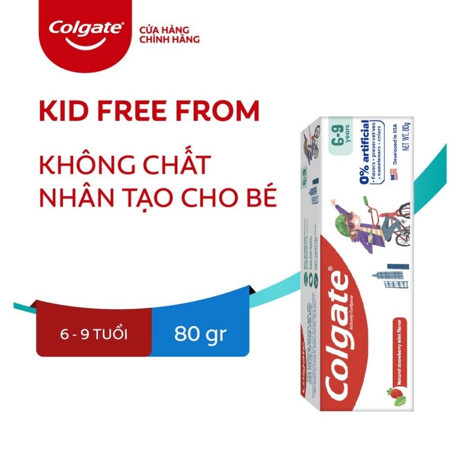 Kem đánh răng Colgate Kid Free From 6-9 80g