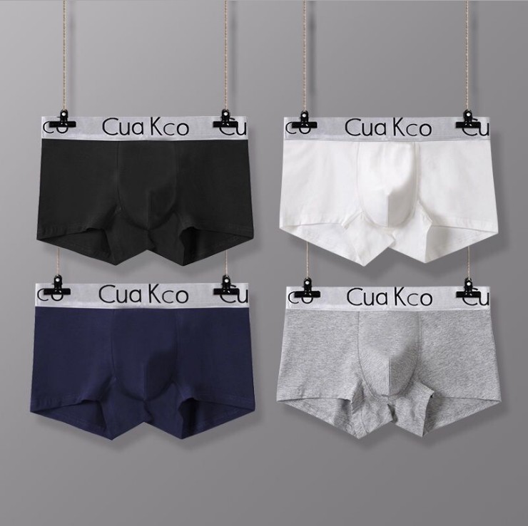 COMBO 4 quần lót nam chất cotton thoáng mát, quần sịp nam Boxer trẻ trung, hiện đại AVI - 388