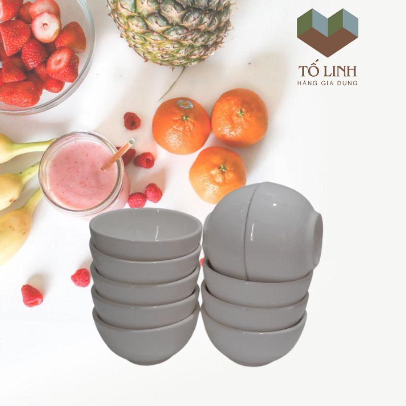 Lốc 10 Chén Cơm Sứ Trắng 4 inch