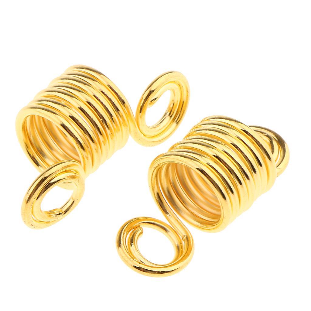 10 Pieces Spiral Clips Hair Coil Dreadlocks Braid Beads Jewelry