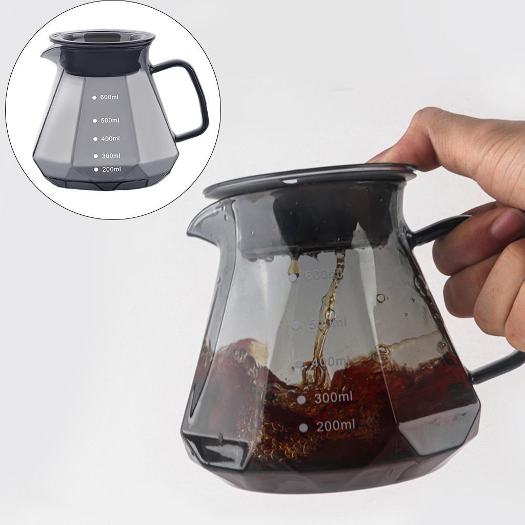 Pour Over Coffee Pot filter Brewer V-Shaped Mouth for Cafe Coffee Lovers