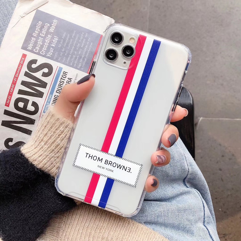 Ốp lưng trong suốt chống sốc cho iPhone 12 Pro Max hiệu Likgus Thom Browne (bảo vệ toàn diện, chất liệu cao cấp, thiết kế thời trang) - hàng nhập khẩu