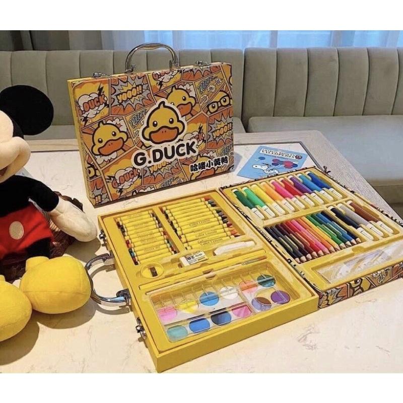 HỘP VALI BỘ BÚT MÀU VẼ VỊT VÀNG GDUCK CAO CẤP 67 CHI TIẾT CHO BÉ - MÀU VẼ ĐA NĂNG, CỨNG CÁP, BỀN ĐẸP, BẮT MẮT