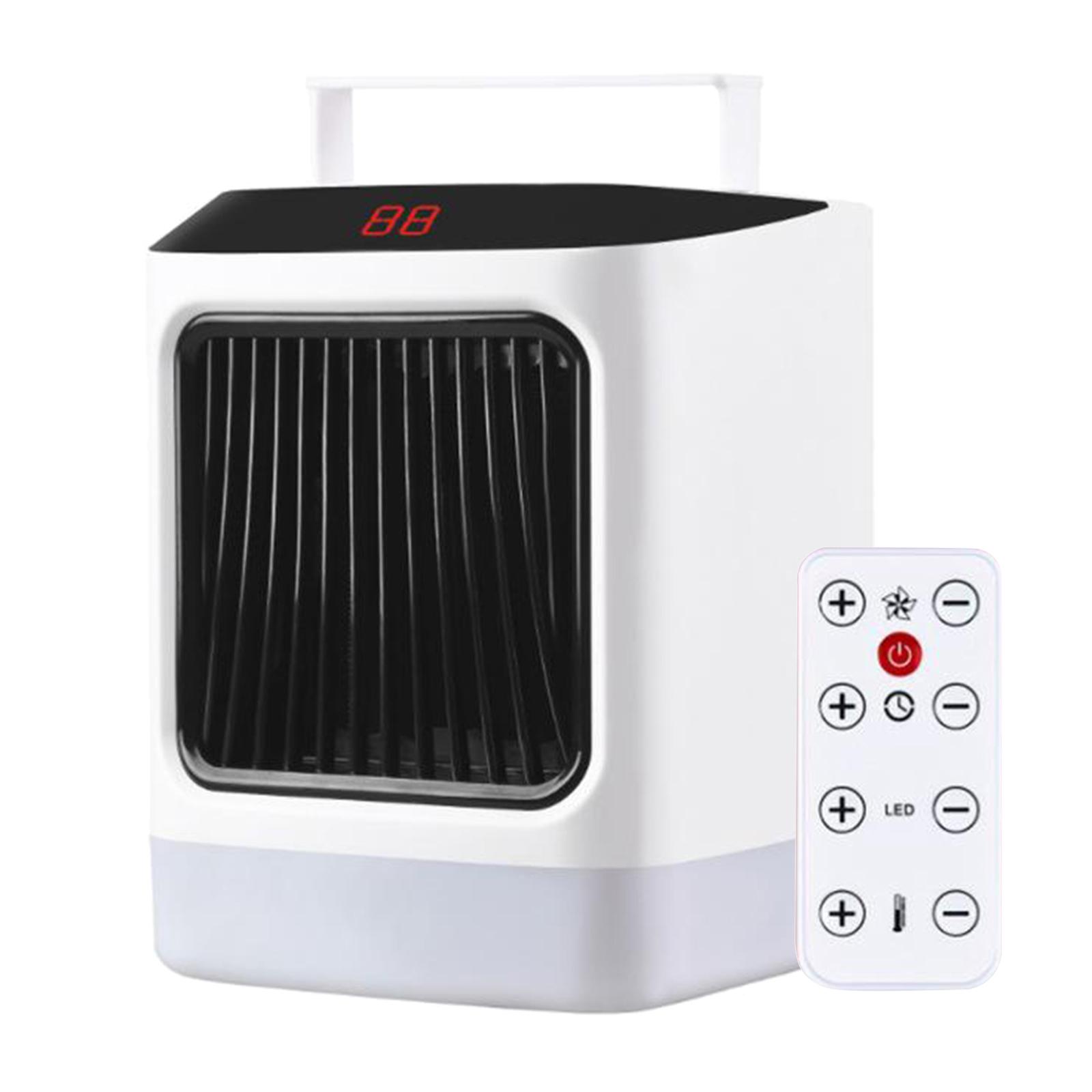 Portable Electric Space Heater Cooler 800W Winter Air Fan Adjustable Quiet